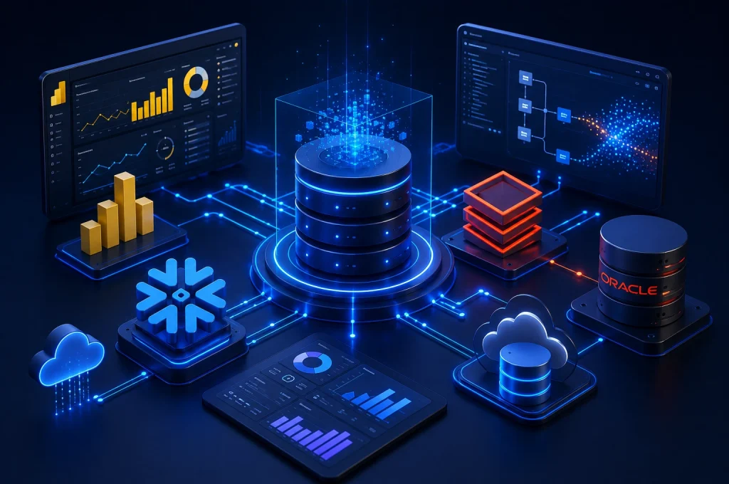 Power BI, Snowflake, Databricks, Oracle